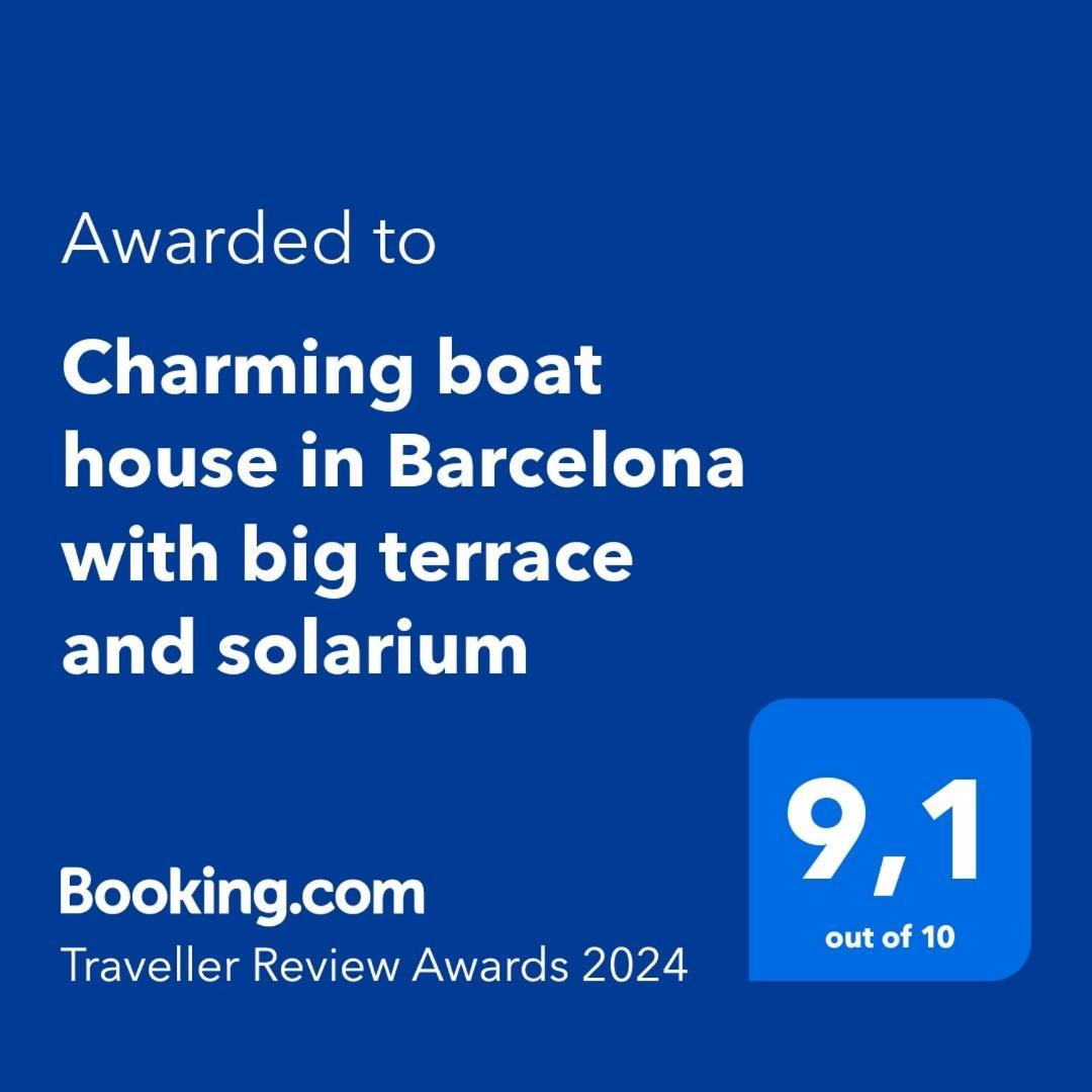 Charming Boat House In Barcelona With Big Terrace And Solarium Hotell Sant Adria de Besos Eksteriør bilde